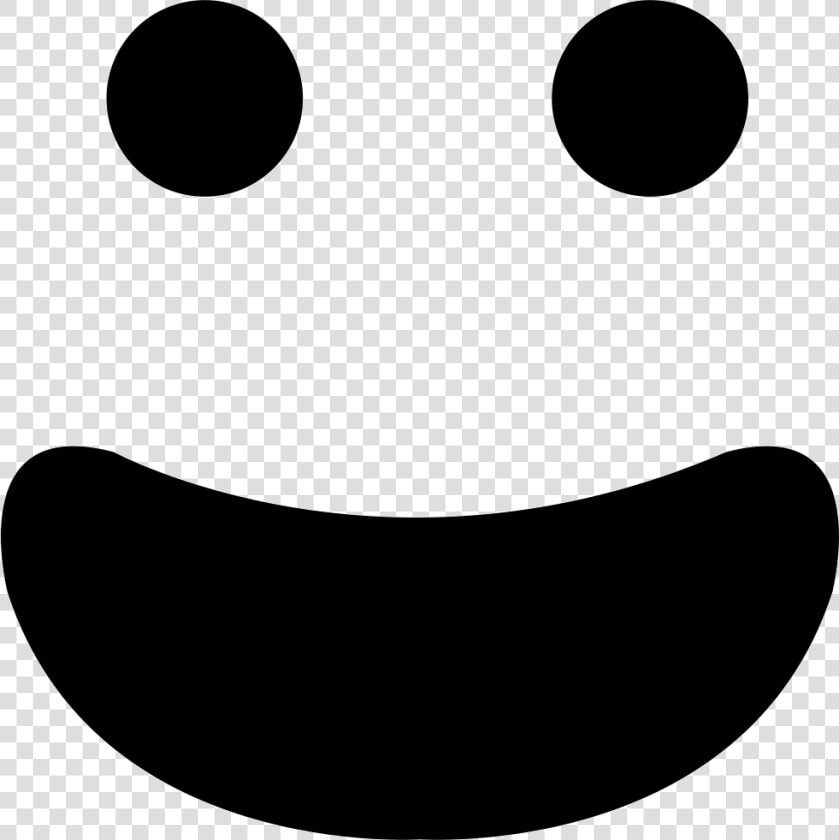 Happy Smiling Emoticon Face With Open Mouth   Smiling Black Mouth Svg  HD Png DownloadTransparent PNG