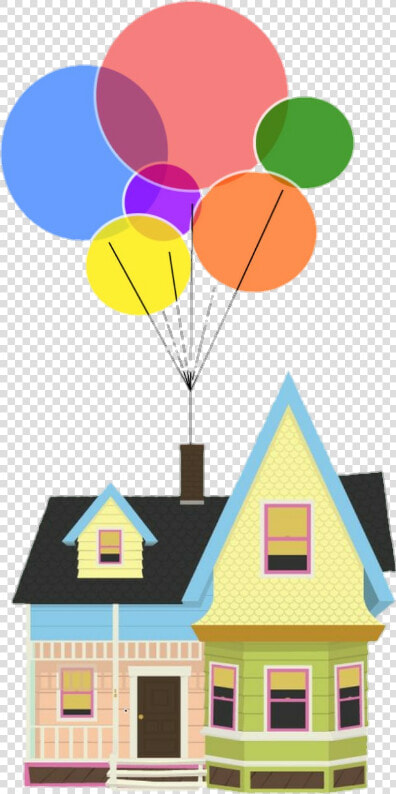  up  movie  pixar  colorful  rainbow  home  house  balloons   Up Balloon House Clipart  HD Png DownloadTransparent PNG