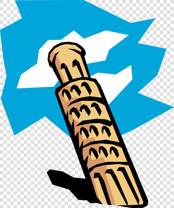 Vector Illustration Of Leaning Tower Of Pisa Campanile   Leaning Tower Of Pisa Cartoon  HD Png DownloadTransparent PNG