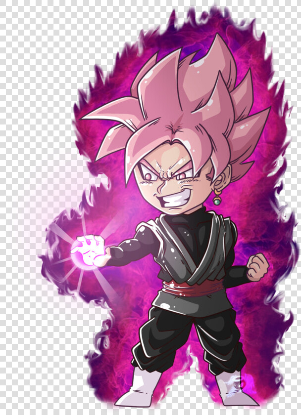 Chibi Ssj Rose Black Goku   Goku Black Rose Chibi  HD Png DownloadTransparent PNG