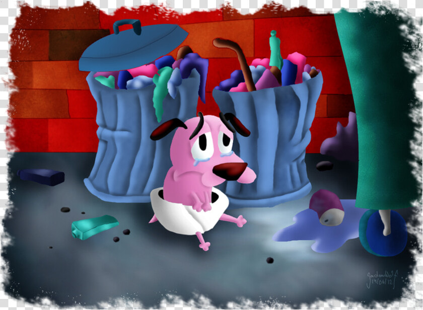 4 06  12 Eustace Bagge Muriel Bagge Dog Red Pink Art   Courage The Cowardly Dog  HD Png DownloadTransparent PNG