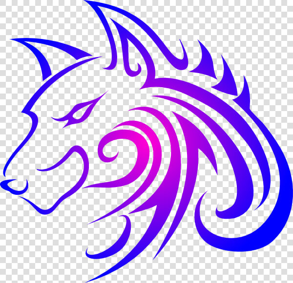 Gray Wolf Tattoo Drawing Clip Art   Purple Wolf Logo Png  Transparent PngTransparent PNG