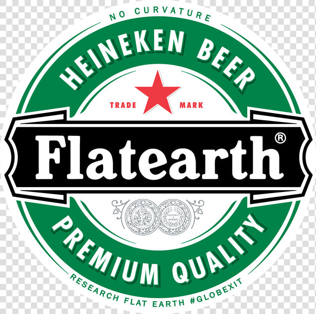 Transparent Flat Earth Png   Rotulo Da Cerveja Heineken  Png DownloadTransparent PNG