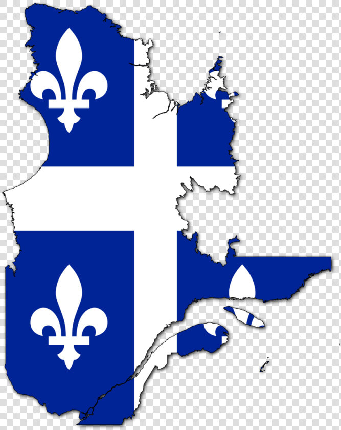 Flag map Of Quebec   Quebec Flag Map  HD Png DownloadTransparent PNG