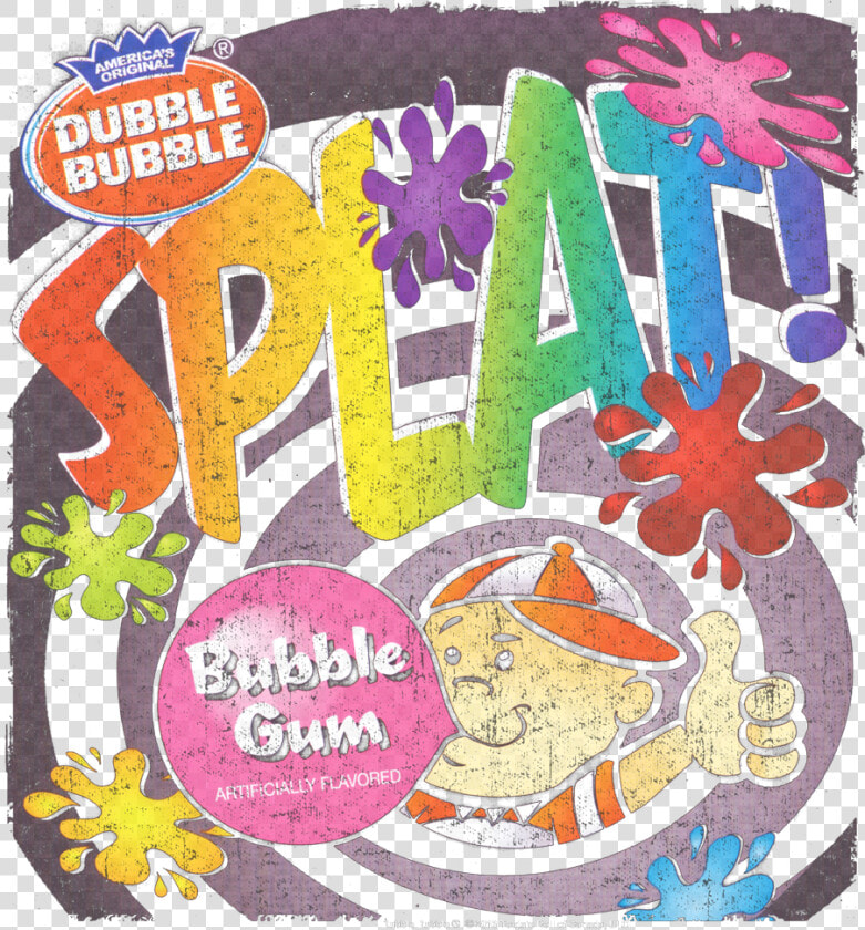 Dubble Bubble Splat Gum Men S Ringer T shirt   Dubble Bubble Gum  HD Png DownloadTransparent PNG