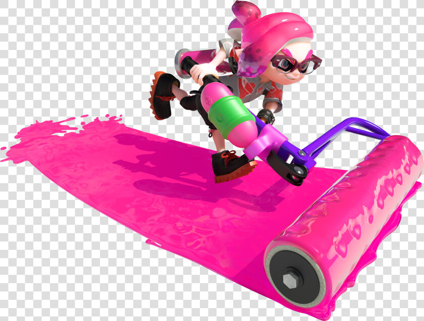 Splatoon 2 Inkling With Splat Roller  HD Png DownloadTransparent PNG