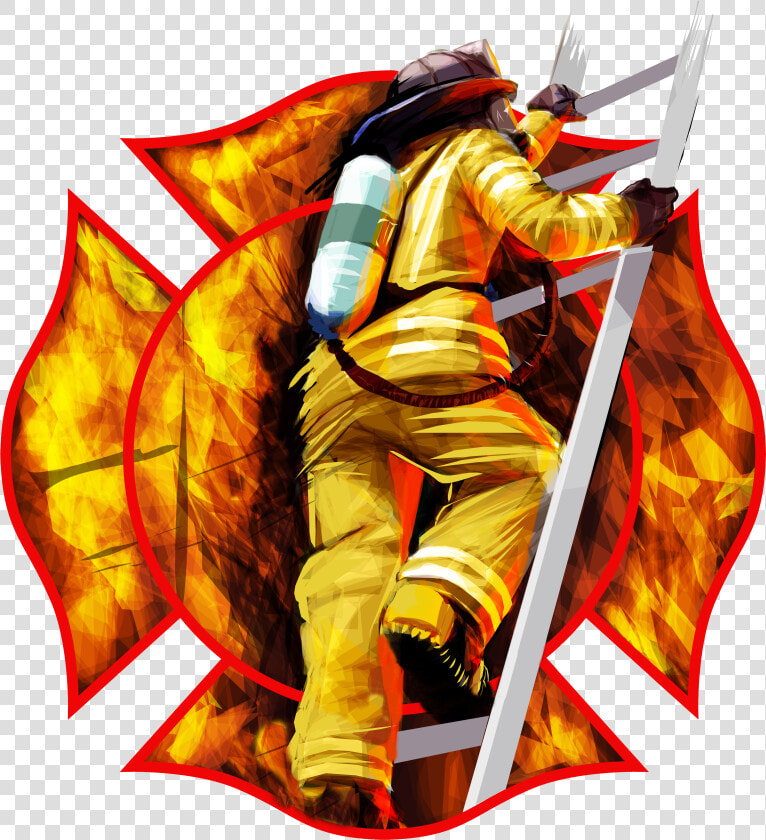 Fire Fighter Fabric  Custom Print Panel  Firefighter   Firefighter Fabric Panel  HD Png DownloadTransparent PNG