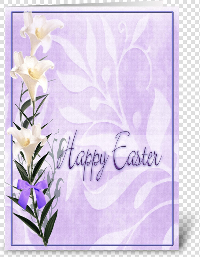 Easter Lillies Greeting Card   Balloon Flower  HD Png DownloadTransparent PNG