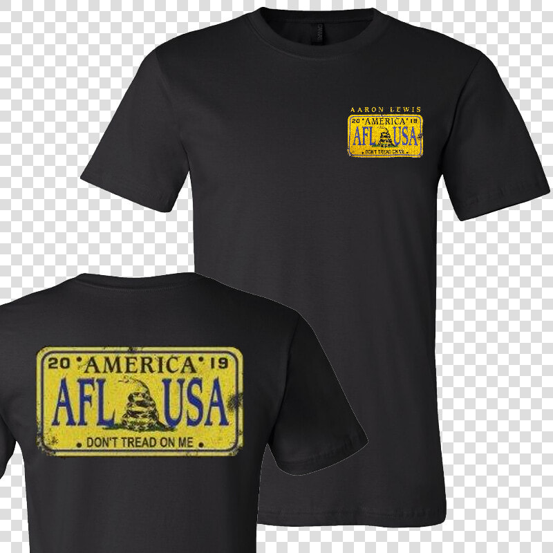 Aaron Lewis 2019 License Plate Black Tee   Active Shirt  HD Png DownloadTransparent PNG