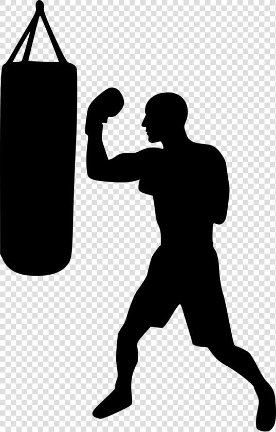 Boxing  Training  Silhouette  Kickboxing  Boxer  Gloves   Boxing Vector  HD Png DownloadTransparent PNG