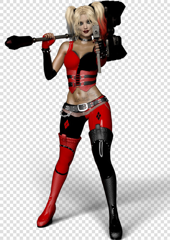 Harley Quinn Latex 3d   Harley Quinn 3d Art  HD Png DownloadTransparent PNG