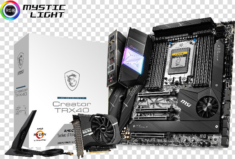 Msi Creator Trx40 Motherboard  HD Png DownloadTransparent PNG