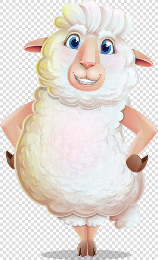 White Sheep Cartoon Vector Character   Sheep  HD Png DownloadTransparent PNG