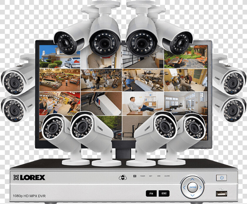 Twelve Camera Hd 1080p Security System Including 4   Cctv Camera Set Png  Transparent PngTransparent PNG