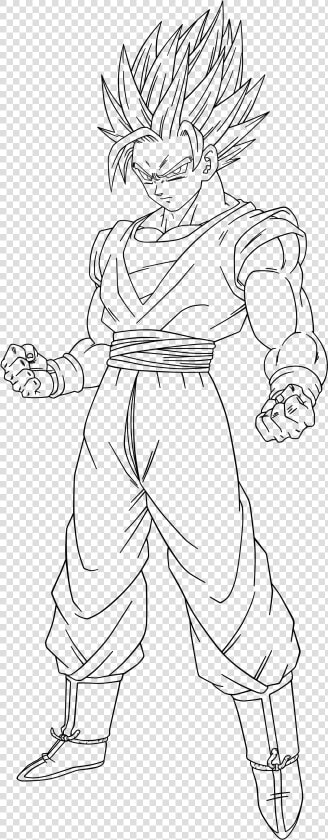 Collection Of Free Forearm Drawing Buff Download On   Goku Drawing Full Body  HD Png DownloadTransparent PNG