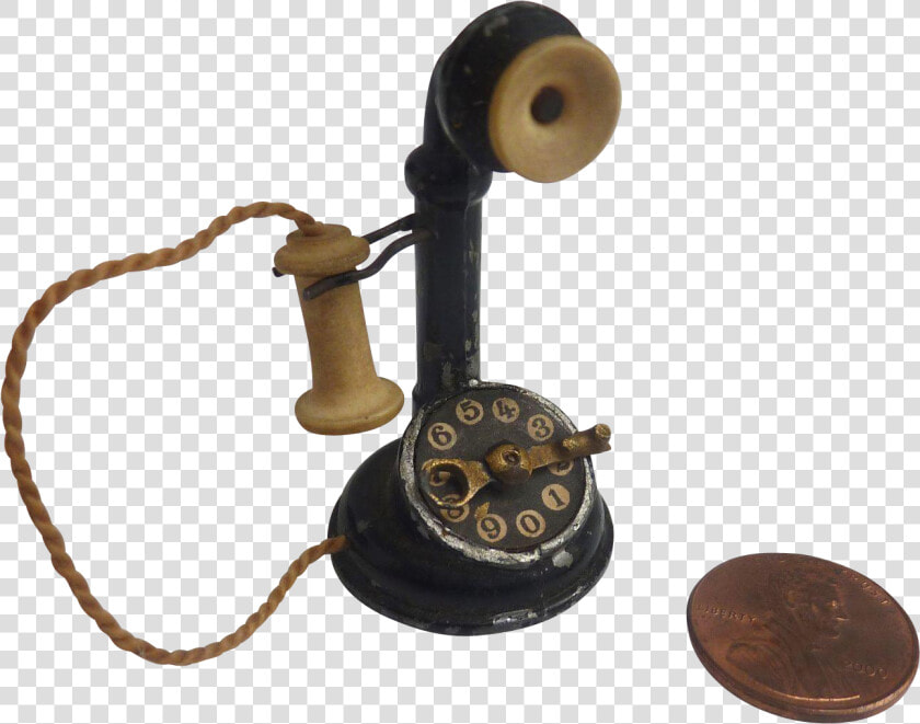 Black Old fashioned Rotary Phone Telephone W receiver  HD Png DownloadTransparent PNG