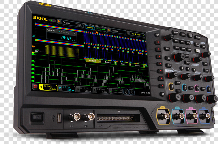 The Rigol Mso5000 Series Digital Oscilloscope For Embedded   Rigol Mso5000  HD Png DownloadTransparent PNG