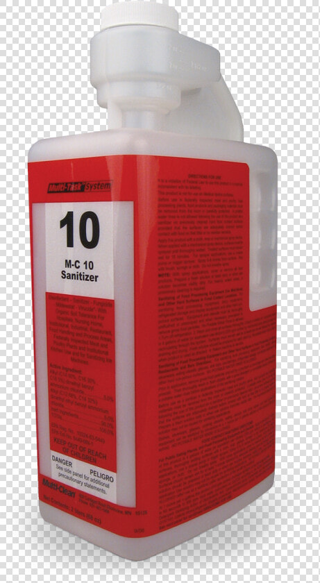 Mc 10 Sanitizer Concentrate Refill As Shown In The   Plastic Bottle  HD Png DownloadTransparent PNG