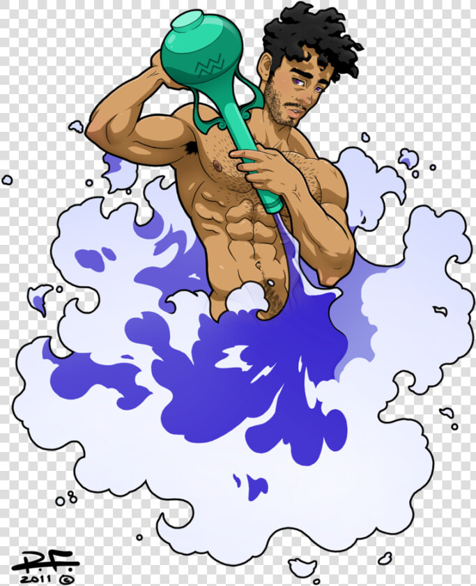 Aquarius Tattoo Design For Men   Aquarius Man Photo Cartoon  HD Png DownloadTransparent PNG