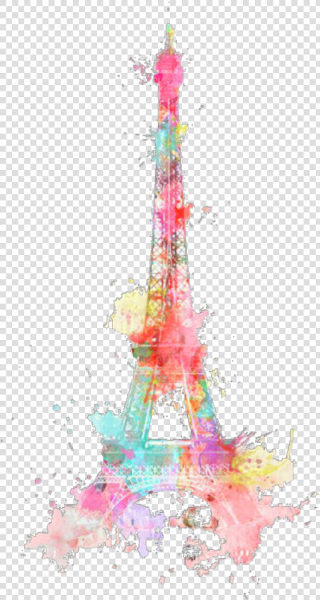 Ftestickers Watercolor Eiffeltower Paris Colorful Freet   Cute Eiffel Tower Png  Transparent PngTransparent PNG