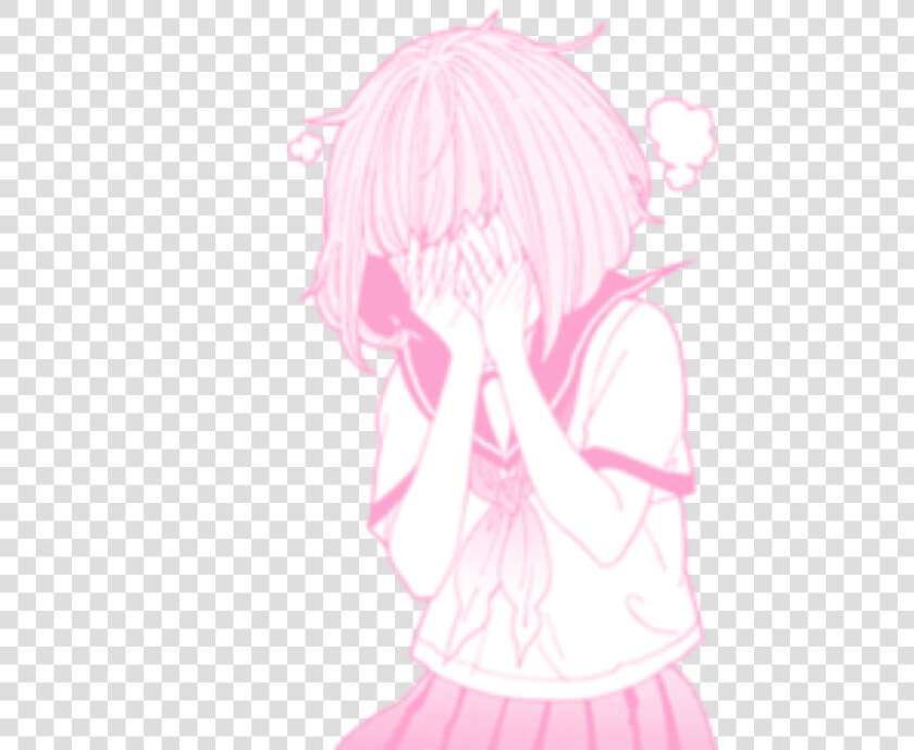  pink  pastel  pastelpink  anime  japanese  animegirl   Anime Girl Pink Transparent  HD Png DownloadTransparent PNG