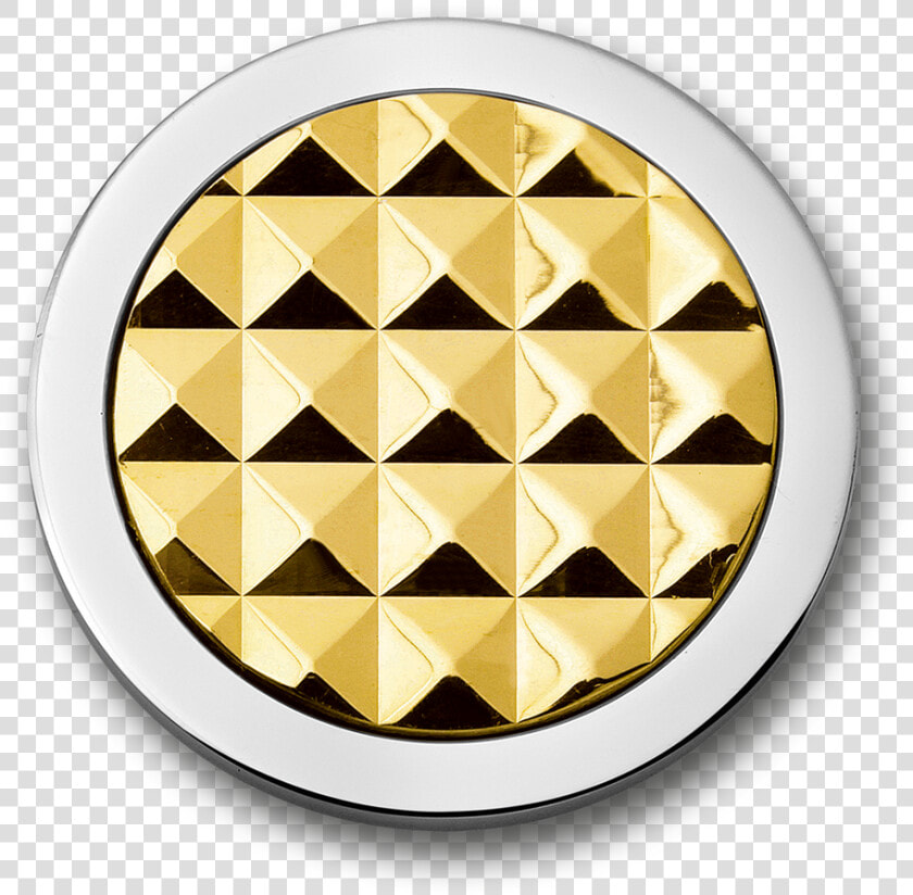 Stainless Steel Disc With 925 Silver Gold Plated Stud   Mi Moneda  HD Png DownloadTransparent PNG