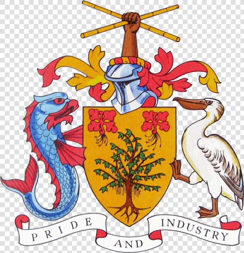 Coat Of Arms Of Barbados   Barbados National Coat Of Arms  HD Png DownloadTransparent PNG