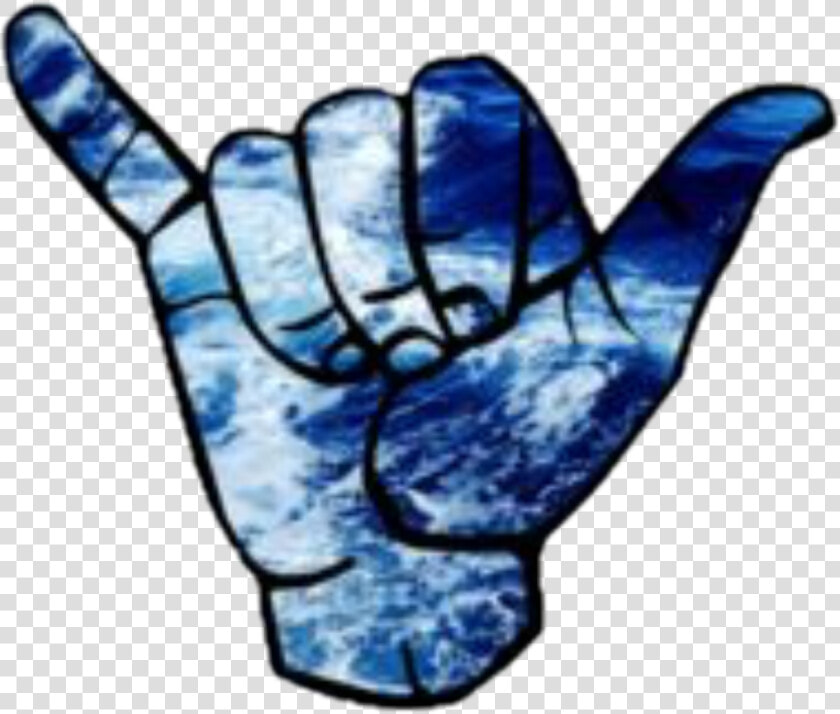 Shaka Water Waves Cool California   Blue Hang Loose Sign  HD Png DownloadTransparent PNG