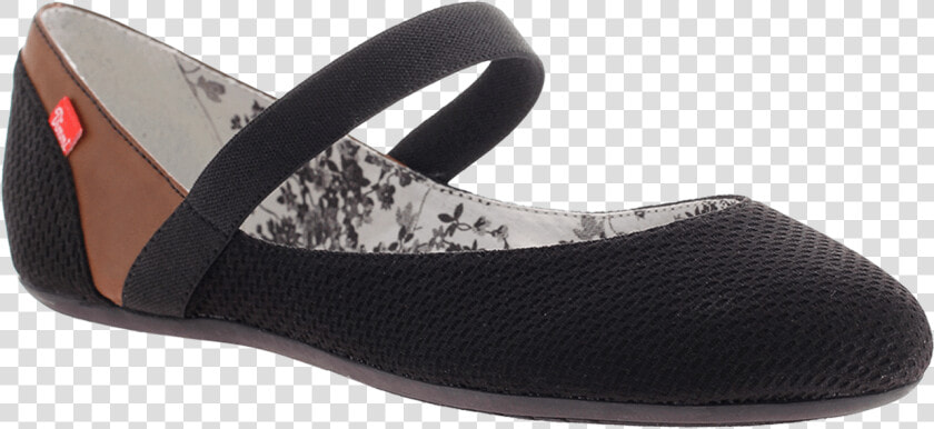 Dimmi  Tend  Black Fabric  Ballet Flat With Top Strap   Slip on Shoe  HD Png DownloadTransparent PNG