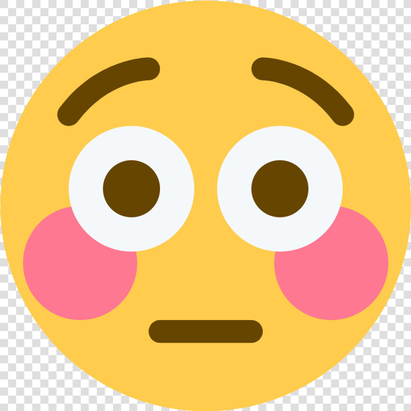 Emoji Blushing Flushing Face Sticker   Flushed Emoji Twitter  HD Png DownloadTransparent PNG