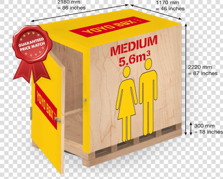 Medium Portable Storage Box   Self Storage Yoyo Box Storage  HD Png DownloadTransparent PNG