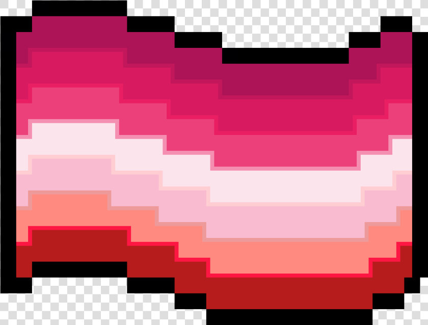 Lesbian Pride Flag   Lesbian Flag Pixel Art  HD Png DownloadTransparent PNG