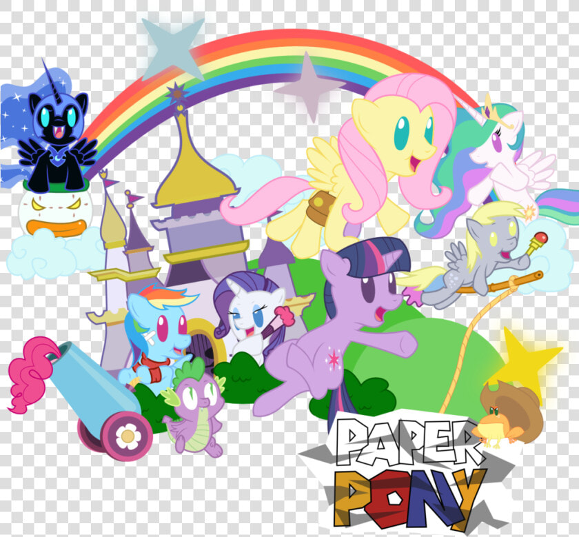 Applejack  Cannon  Castle  Crossover  Derpy Hooves    Cartoon  HD Png DownloadTransparent PNG