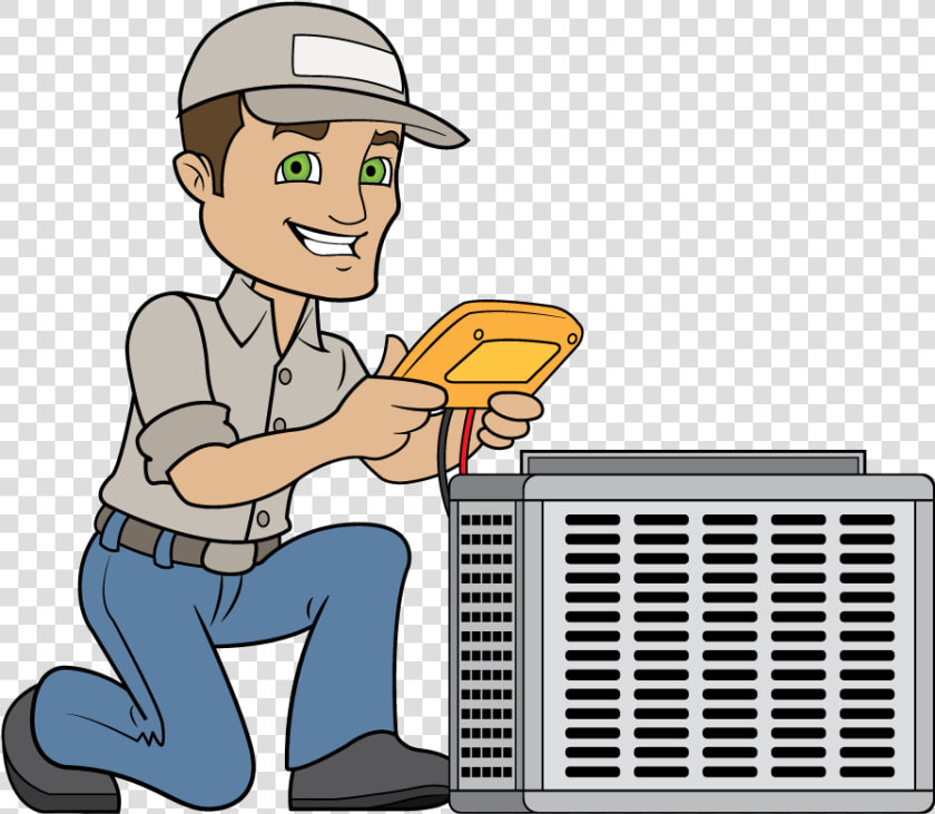 Air Conditioning Hvac Technician Cartoon   Png Download   Ac Technician Png  Transparent PngTransparent PNG