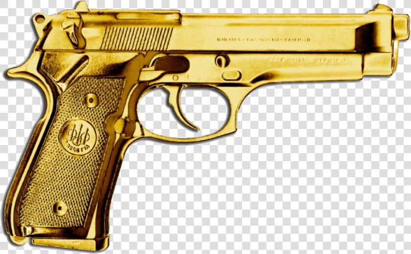 Handgun Transparent Gold   Gold Gun Png  Png DownloadTransparent PNG