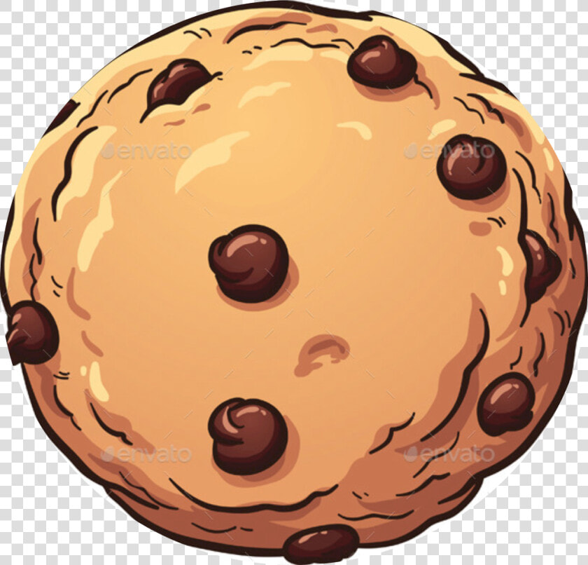 Cookie Clipart   Cartoon Chocolate Chip Cookie  HD Png DownloadTransparent PNG