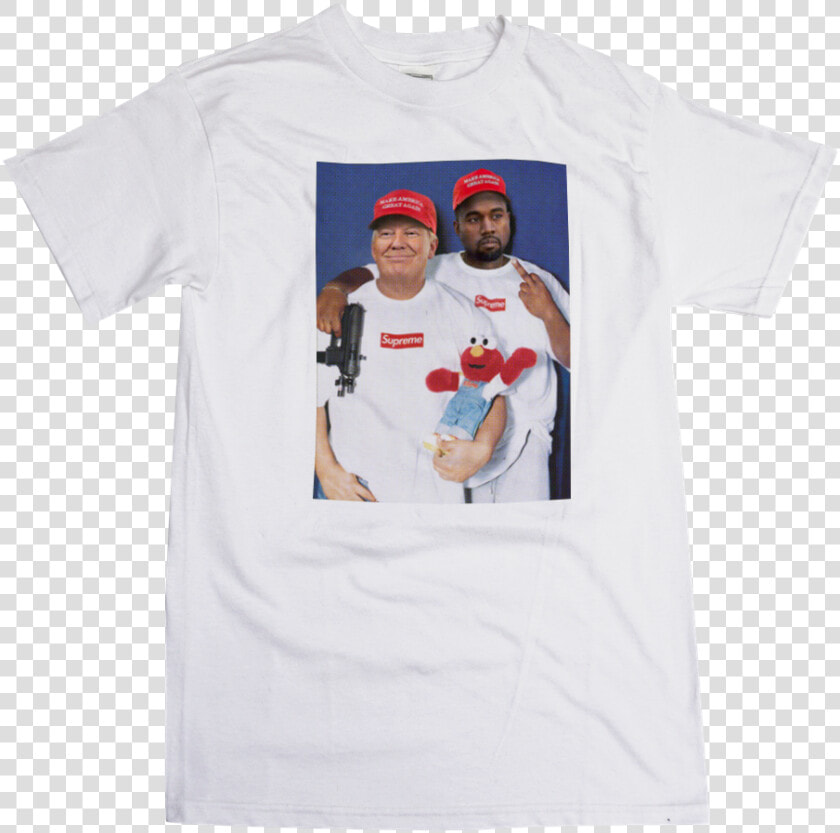 Image Of Kanye  amp  Trump Tee White   Unknown Mortal Orchestra T Shirts  HD Png DownloadTransparent PNG