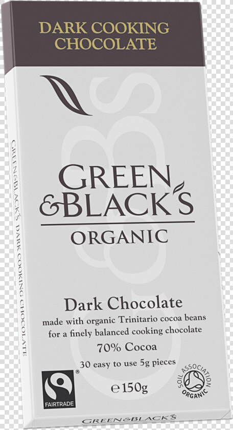 G amp b S Dark Cook S Chocolate Bar 150g   Green And Blacks Cooking Chocolate  HD Png DownloadTransparent PNG