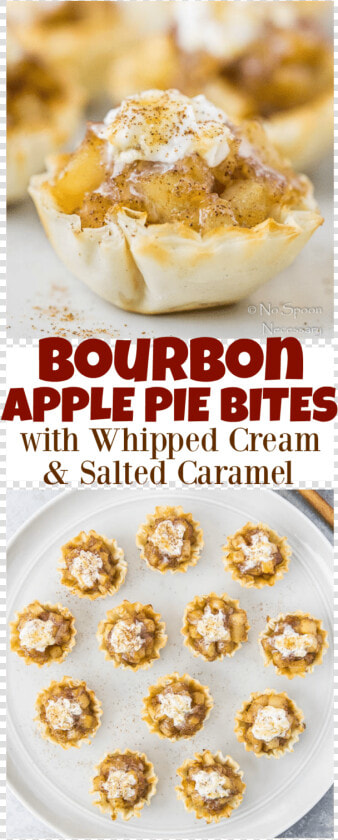 Bourbon Apple Pie Bites With Whipped Cream  amp  Salted   Peanut Butter Cookie  HD Png DownloadTransparent PNG