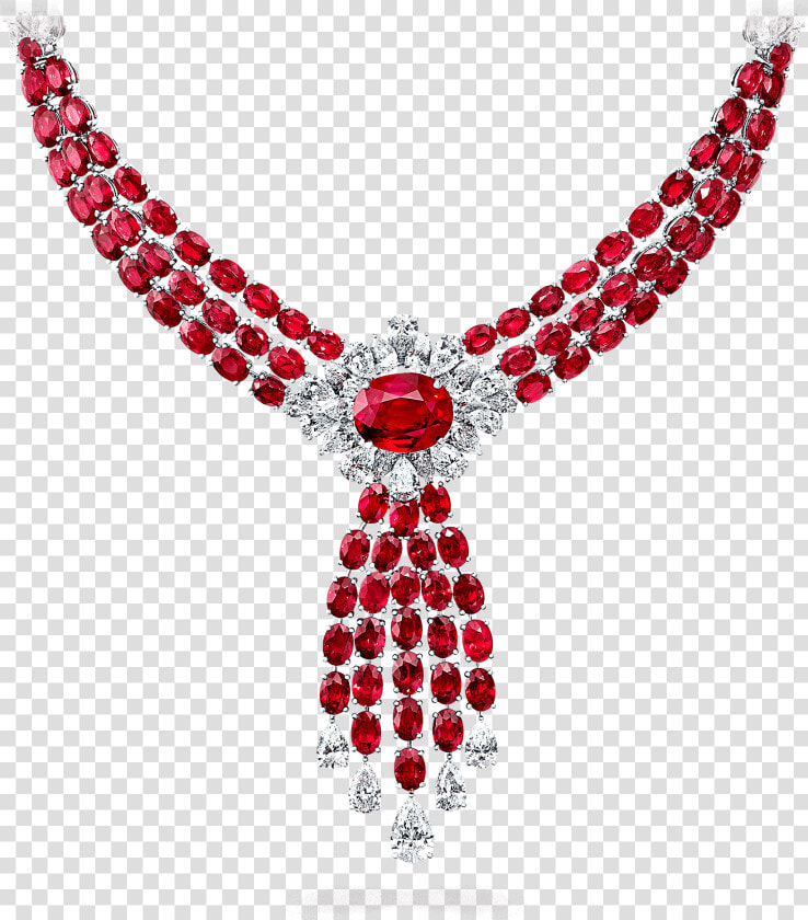 Diamond Necklace With Rubies  HD Png DownloadTransparent PNG