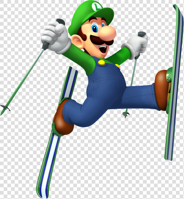 Luigi Super Mario Party  Super Mario Brothers  Super   Mario And Sonic At The Olympic Winter Games Luigi  HD Png DownloadTransparent PNG