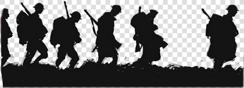  soldiers  silhouette   World War 1 Trenches Silhouette  HD Png DownloadTransparent PNG