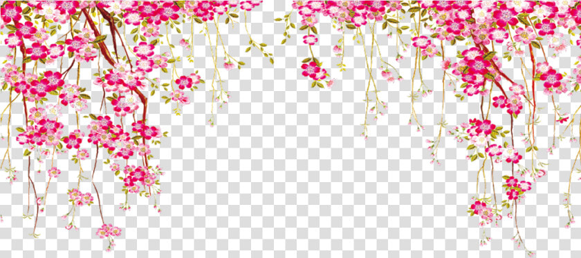 Transparent Hanging Vines Png   Border Flowers Vector Png  Png DownloadTransparent PNG