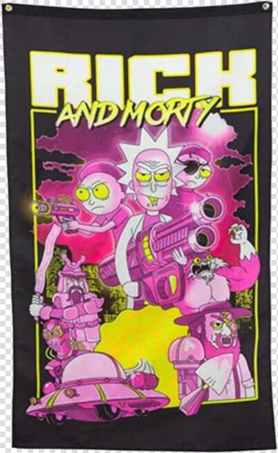 Rick And Morty Retro Standard Banner   Rick And Morty Big Trouble In Little Sanchez Puzzle  HD Png DownloadTransparent PNG