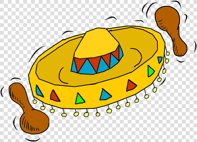 Sombrero  Hat  Mexican Hat  Mexico  Straw Hat  Maraca   Cartoon Mexican Transparent Background  HD Png DownloadTransparent PNG