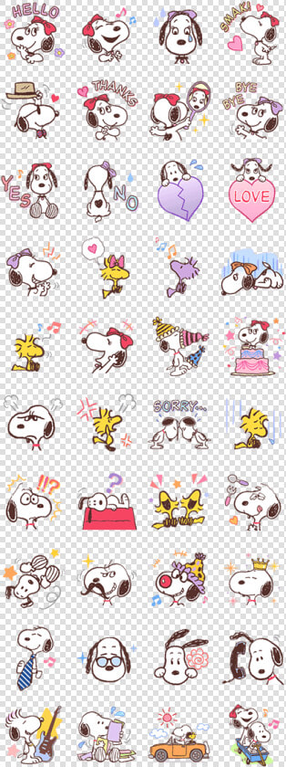 Snoopy  amp  Belle   Cute Snoopy Stickers Telegram  HD Png DownloadTransparent PNG