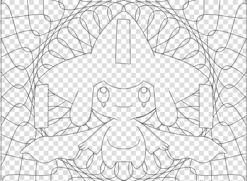 Adult Pokemon Coloring Page Jirachi   Line Art  HD Png DownloadTransparent PNG