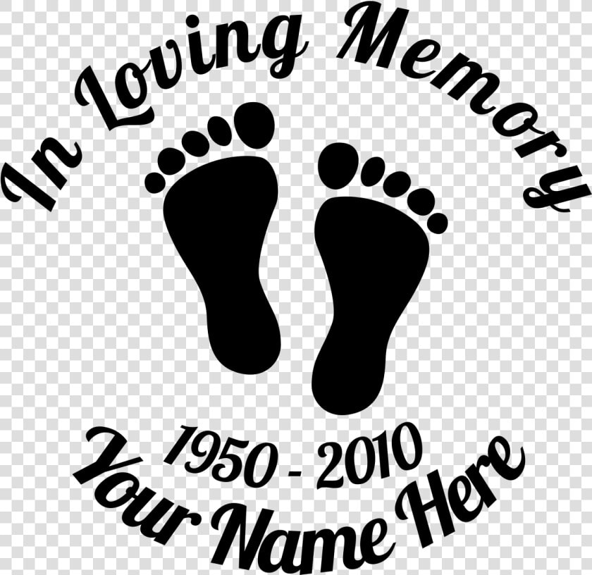 In Loving Memory Footprints Baby Feet Print Clipart   Loving Memory Baby  HD Png DownloadTransparent PNG