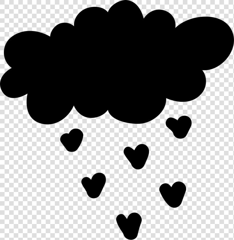 Cloud Raining Heart Shapes   Shapes In Cloud  HD Png DownloadTransparent PNG