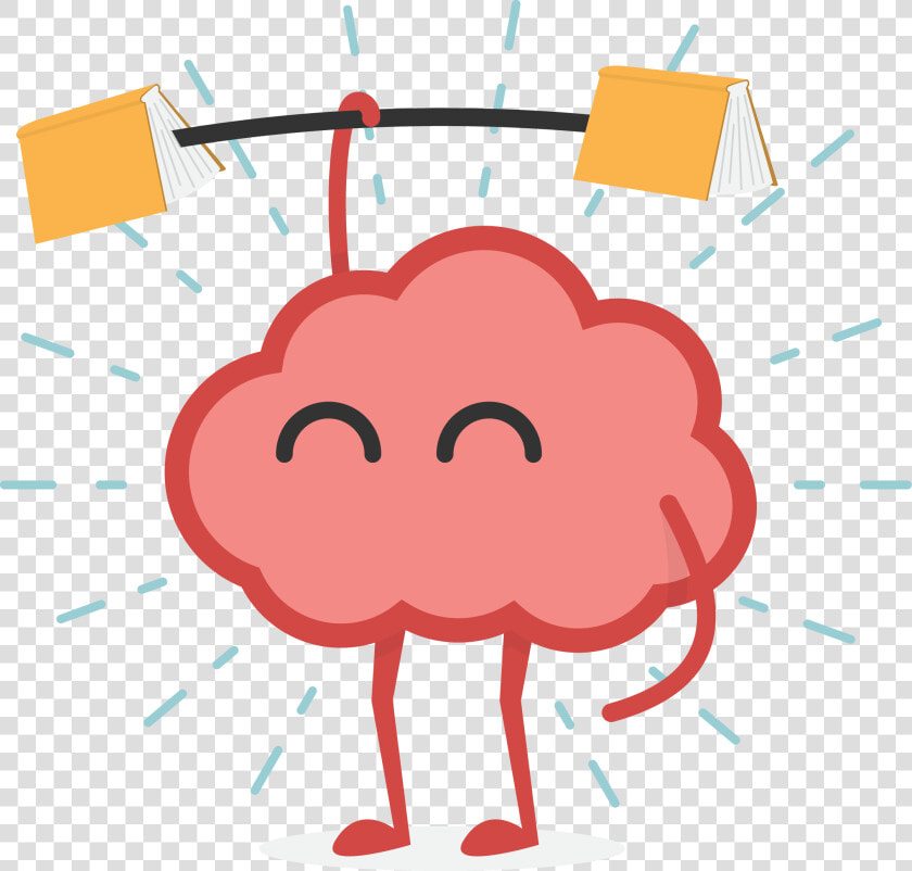 Cartoon Brain Png   Cartoon Brain Lifting Weights  Transparent PngTransparent PNG